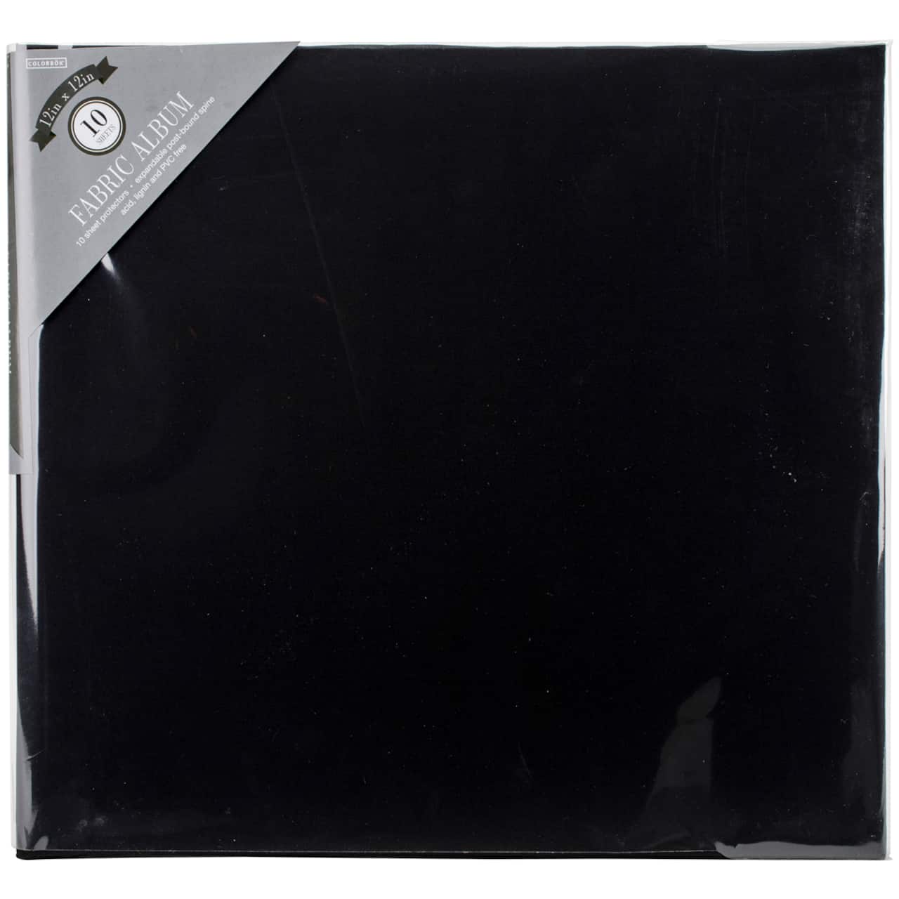 Colorbok 12 x 12 Black Fabric Post Bound Album